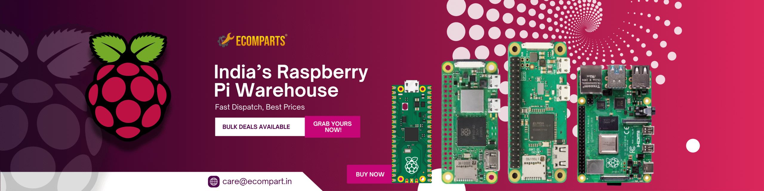 Pink and White Modern Skill And Training Wokshop Banner (2000 x 500 mm)